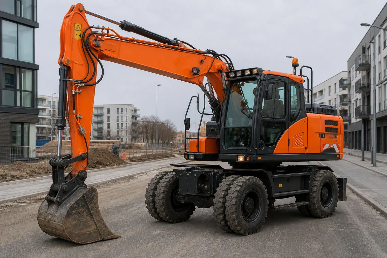 Колёсный экскаватор Doosan DX140W